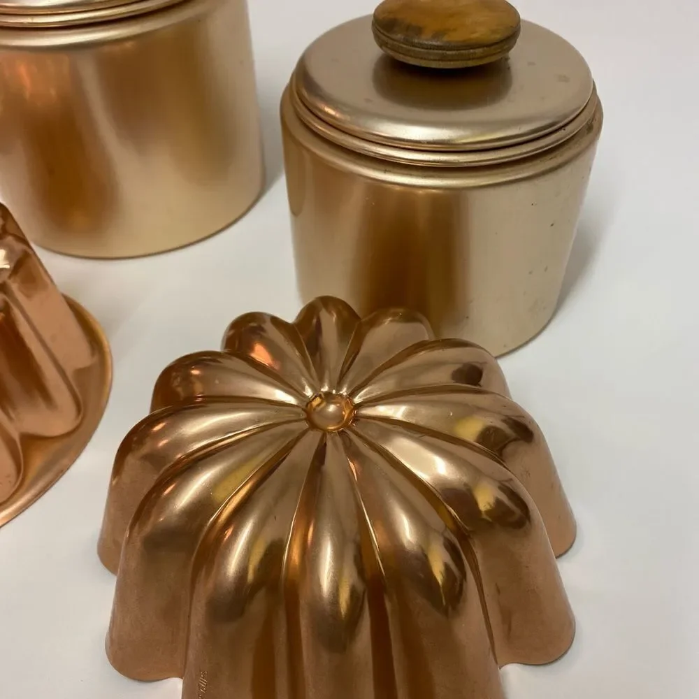 Vintage Rose‎ Gold Kitchen Canister Set & Accra